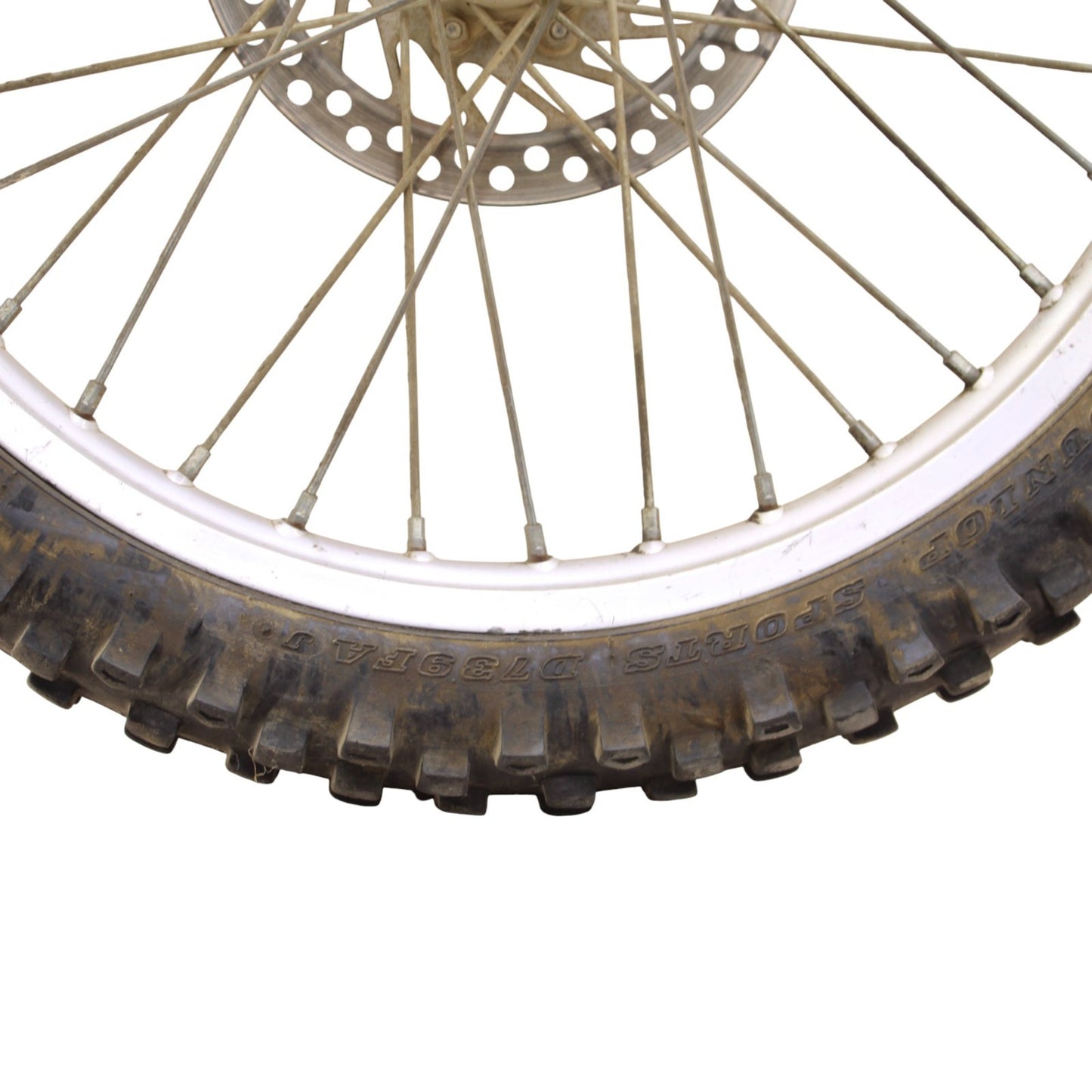 1995 - 1999 HONDA CR125R CR250R FRONT WHEEL RIM CALIPER SPOKE TIRE RUBBER SILVER