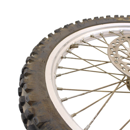 1995 - 1999 HONDA CR125R CR250R FRONT WHEEL RIM CALIPER SPOKE TIRE RUBBER SILVER