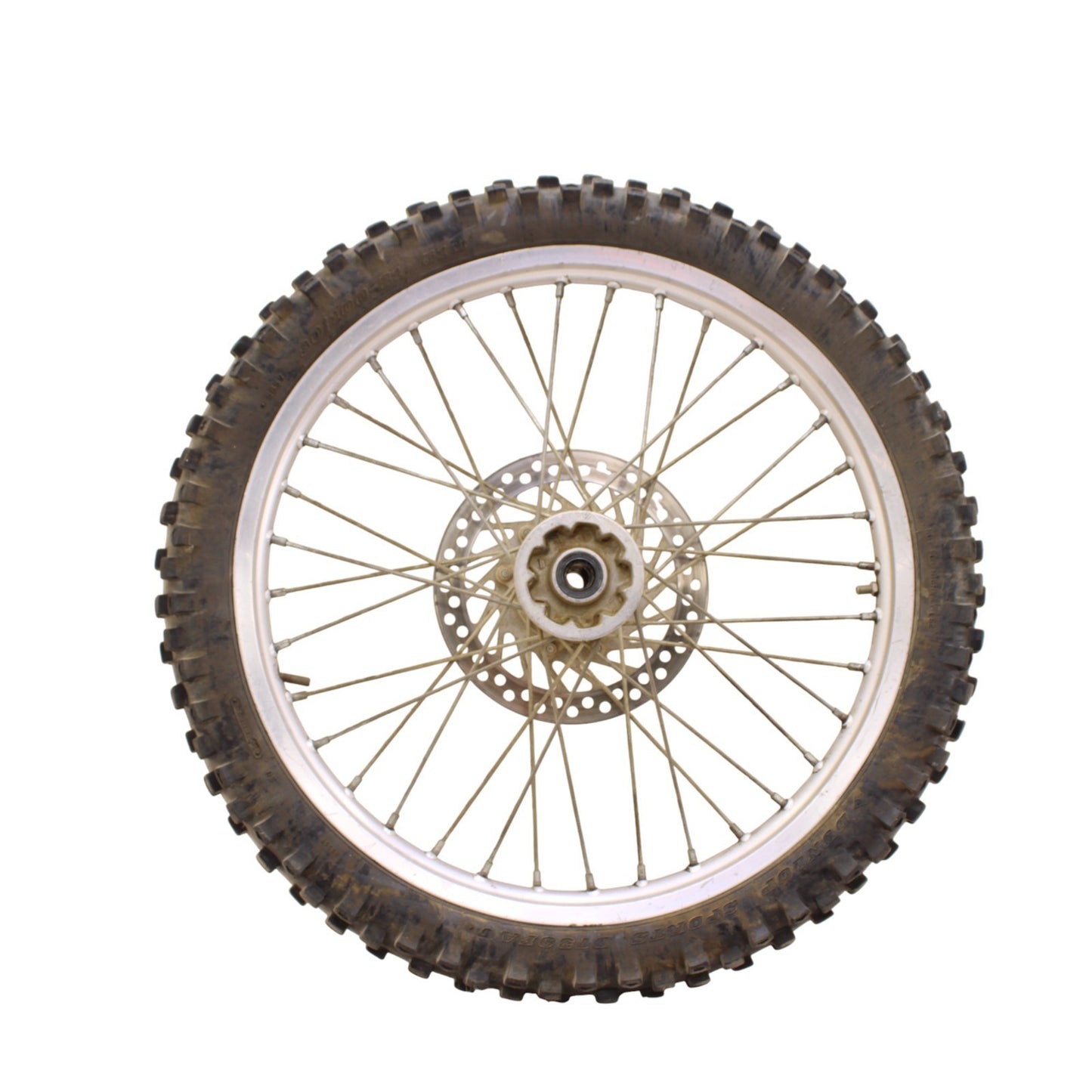 1995 - 1999 HONDA CR125R CR250R FRONT WHEEL RIM CALIPER SPOKE TIRE RUBBER SILVER