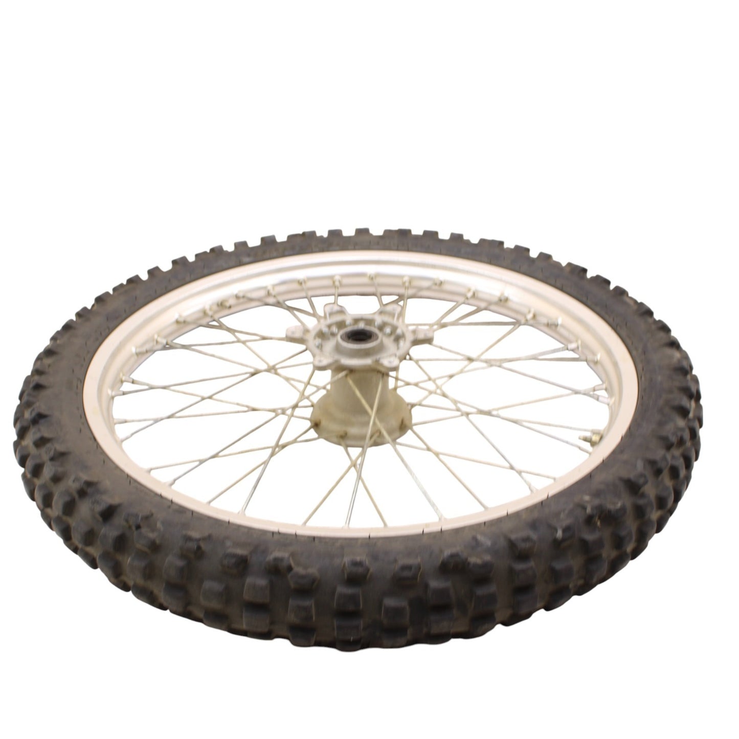 1989 - 2004 KAWASAKI KX125 KX250 KX500 FRONT WHEEL RIM SPOKE TIRE RUBBER SILVER