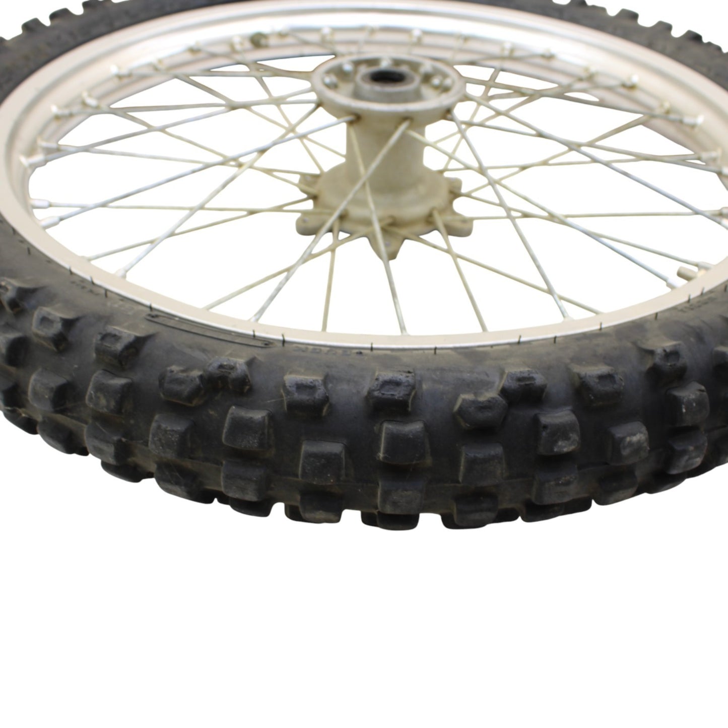 1989 - 2004 KAWASAKI KX125 KX250 KX500 FRONT WHEEL RIM SPOKE TIRE RUBBER SILVER