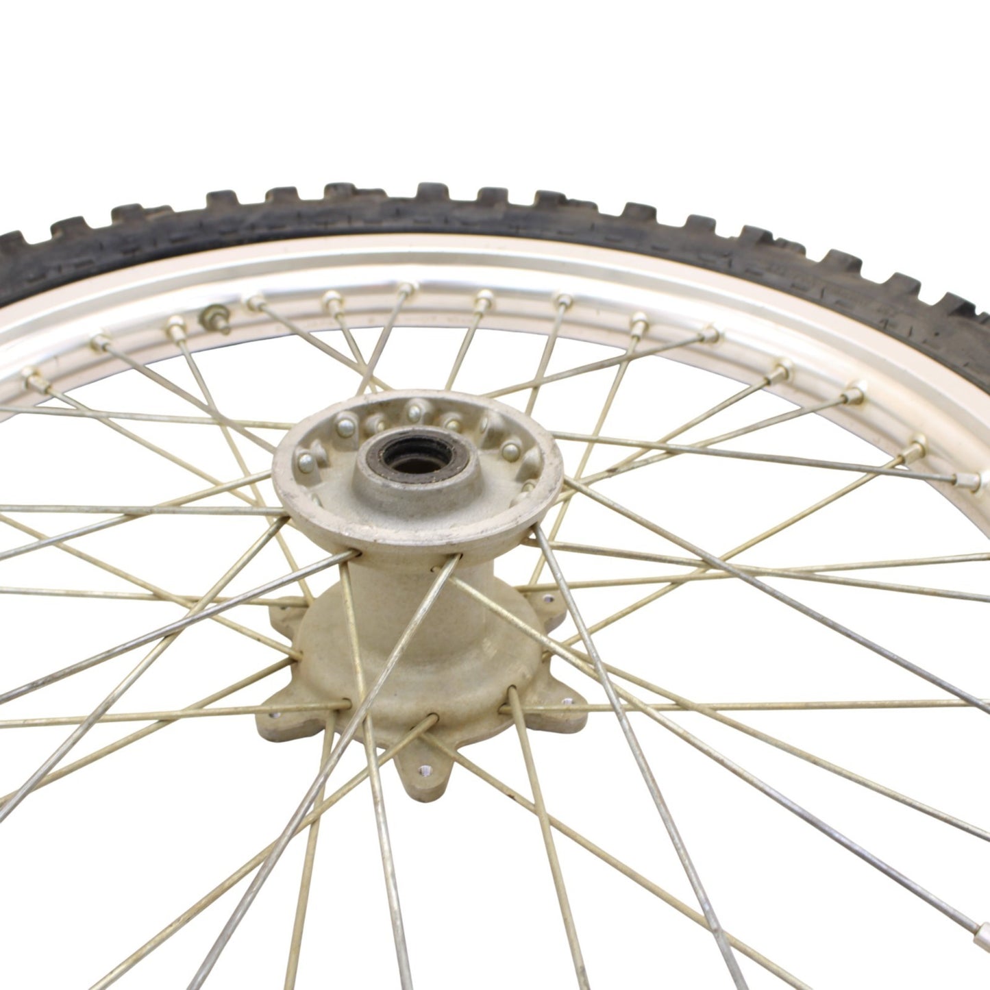 1989 - 2004 KAWASAKI KX125 KX250 KX500 FRONT WHEEL RIM SPOKE TIRE RUBBER SILVER