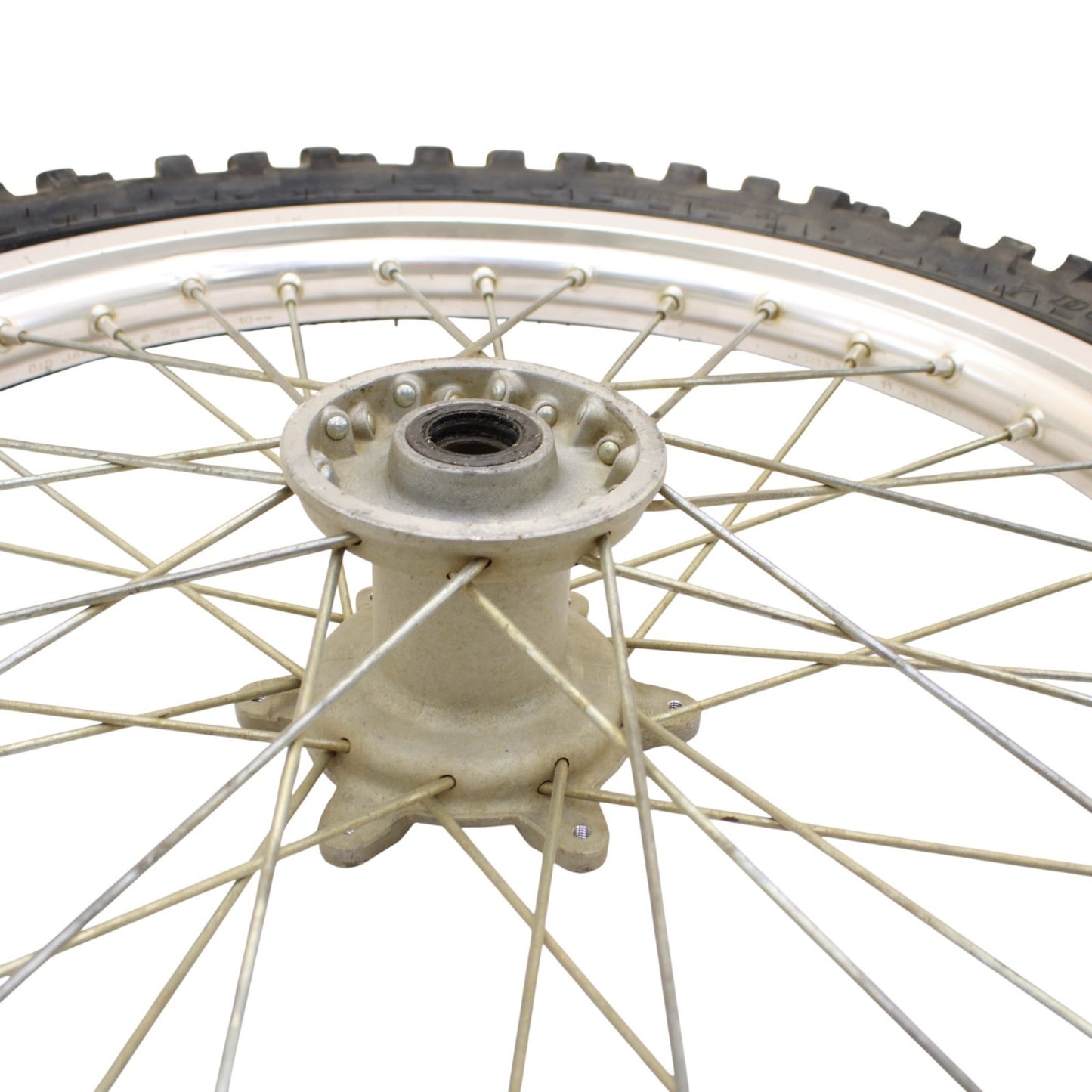 1989 - 2004 KAWASAKI KX125 KX250 KX500 FRONT WHEEL RIM SPOKE TIRE RUBBER SILVER