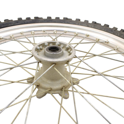 1989 - 2004 KAWASAKI KX125 KX250 KX500 FRONT WHEEL RIM SPOKE TIRE RUBBER SILVER