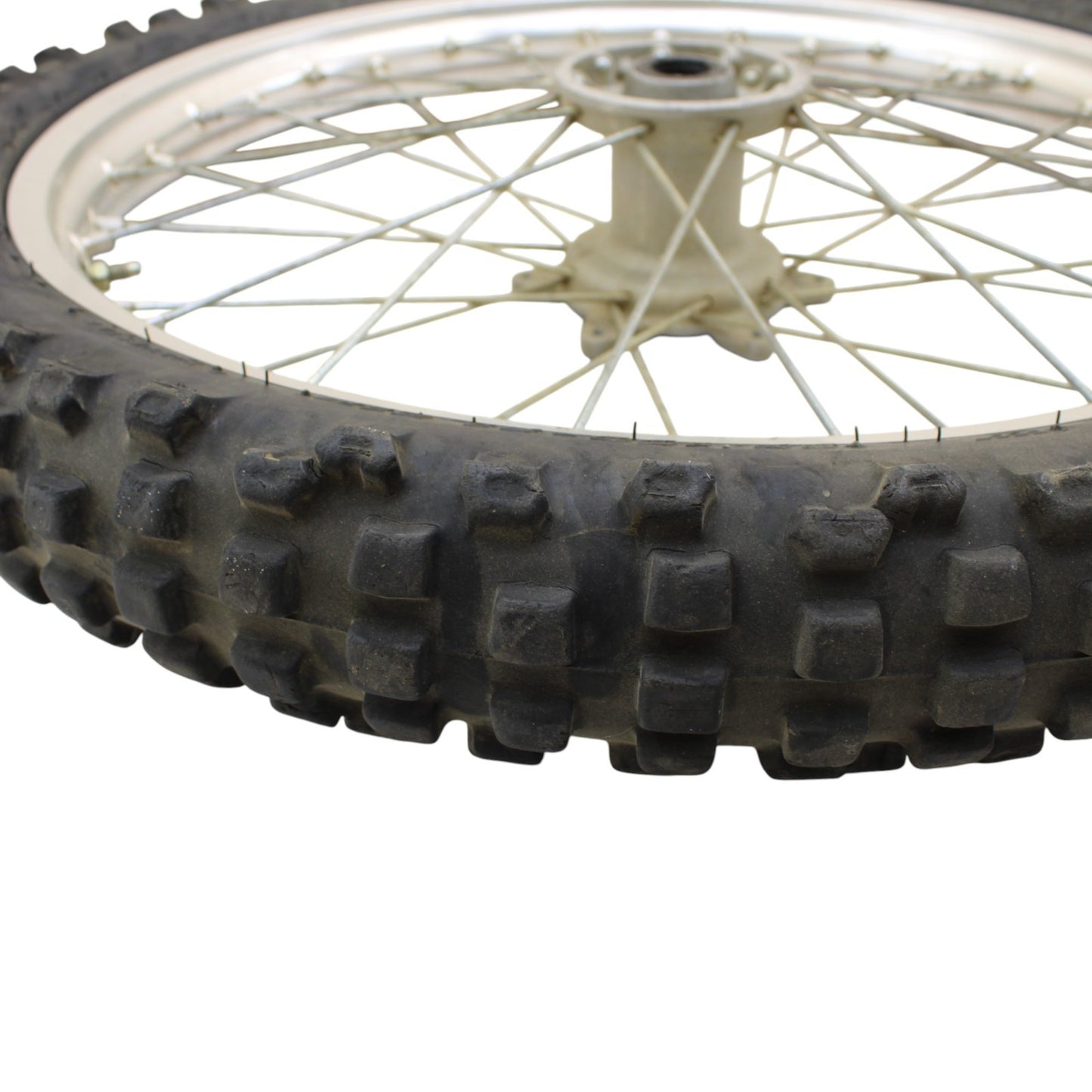 1989 - 2004 KAWASAKI KX125 KX250 KX500 FRONT WHEEL RIM SPOKE TIRE RUBBER SILVER