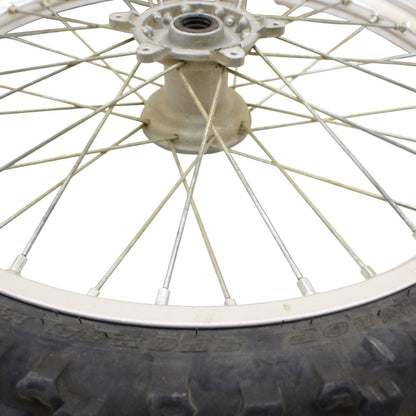 1989 - 2004 KAWASAKI KX125 KX250 KX500 FRONT WHEEL RIM SPOKE TIRE RUBBER SILVER