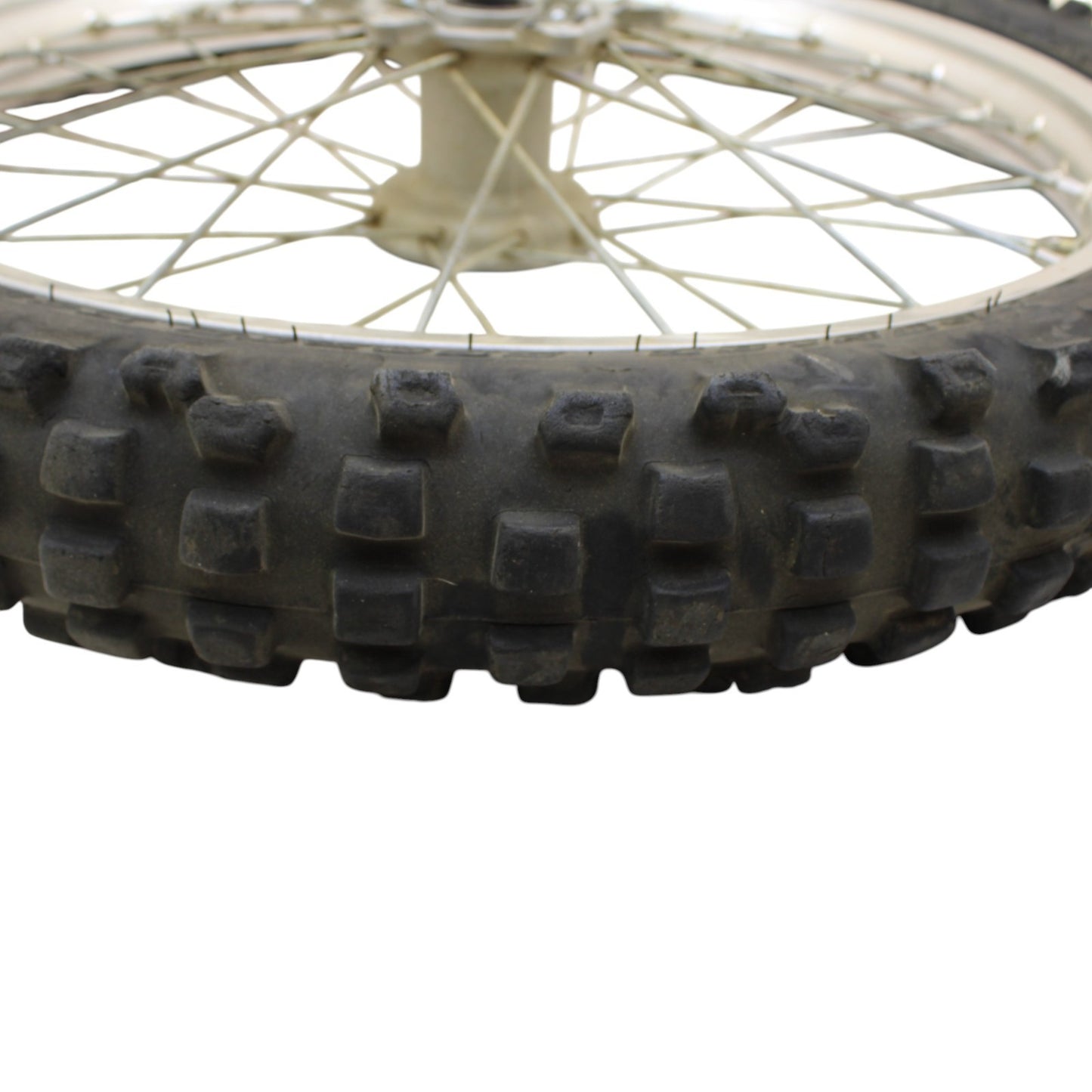 1989 - 2004 KAWASAKI KX125 KX250 KX500 FRONT WHEEL RIM SPOKE TIRE RUBBER SILVER