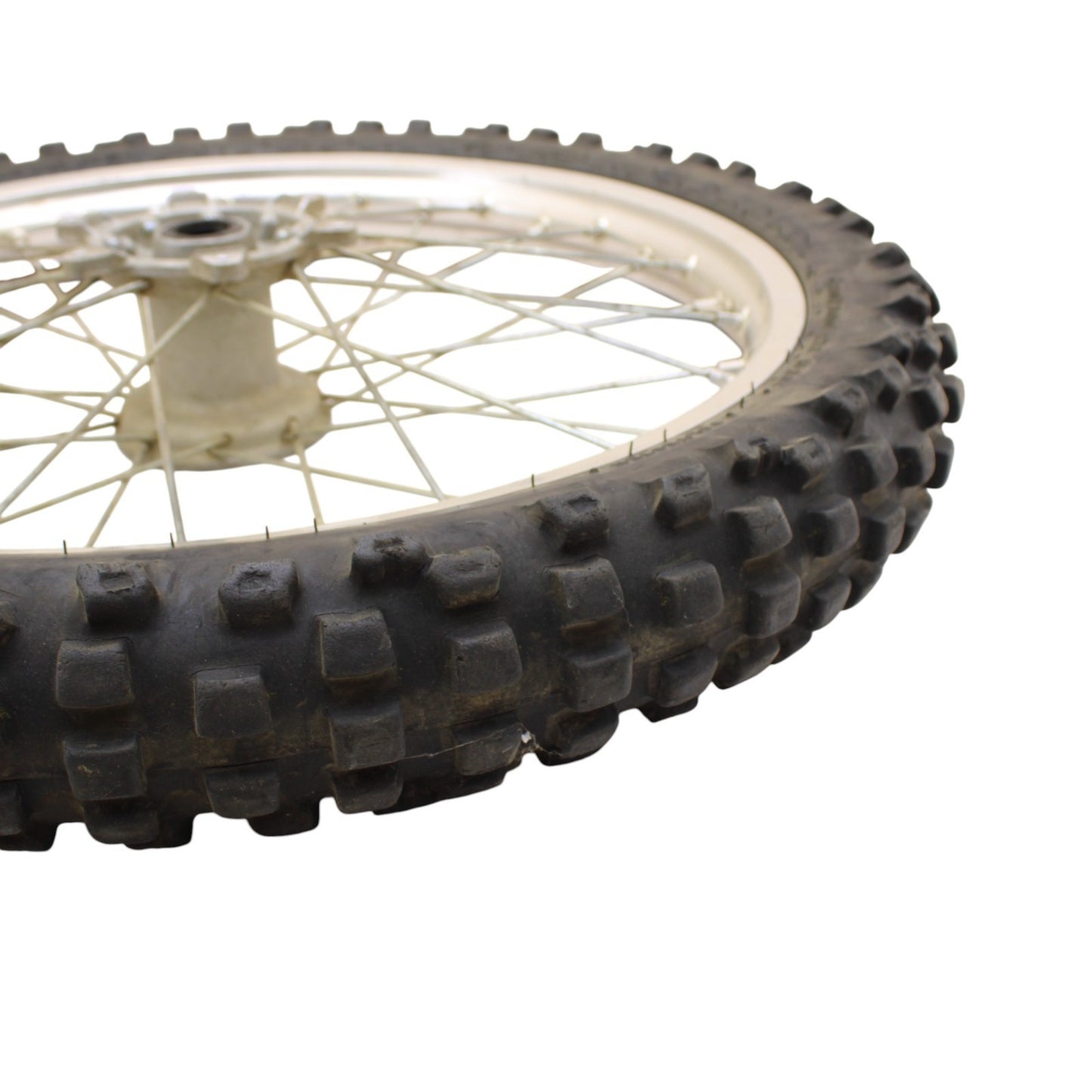 1989 - 2004 KAWASAKI KX125 KX250 KX500 FRONT WHEEL RIM SPOKE TIRE RUBBER SILVER