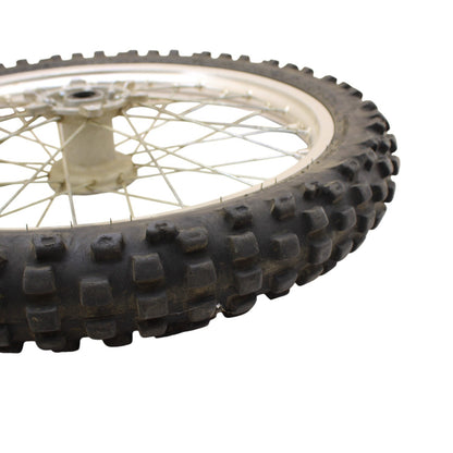 1989 - 2004 KAWASAKI KX125 KX250 KX500 FRONT WHEEL RIM SPOKE TIRE RUBBER SILVER