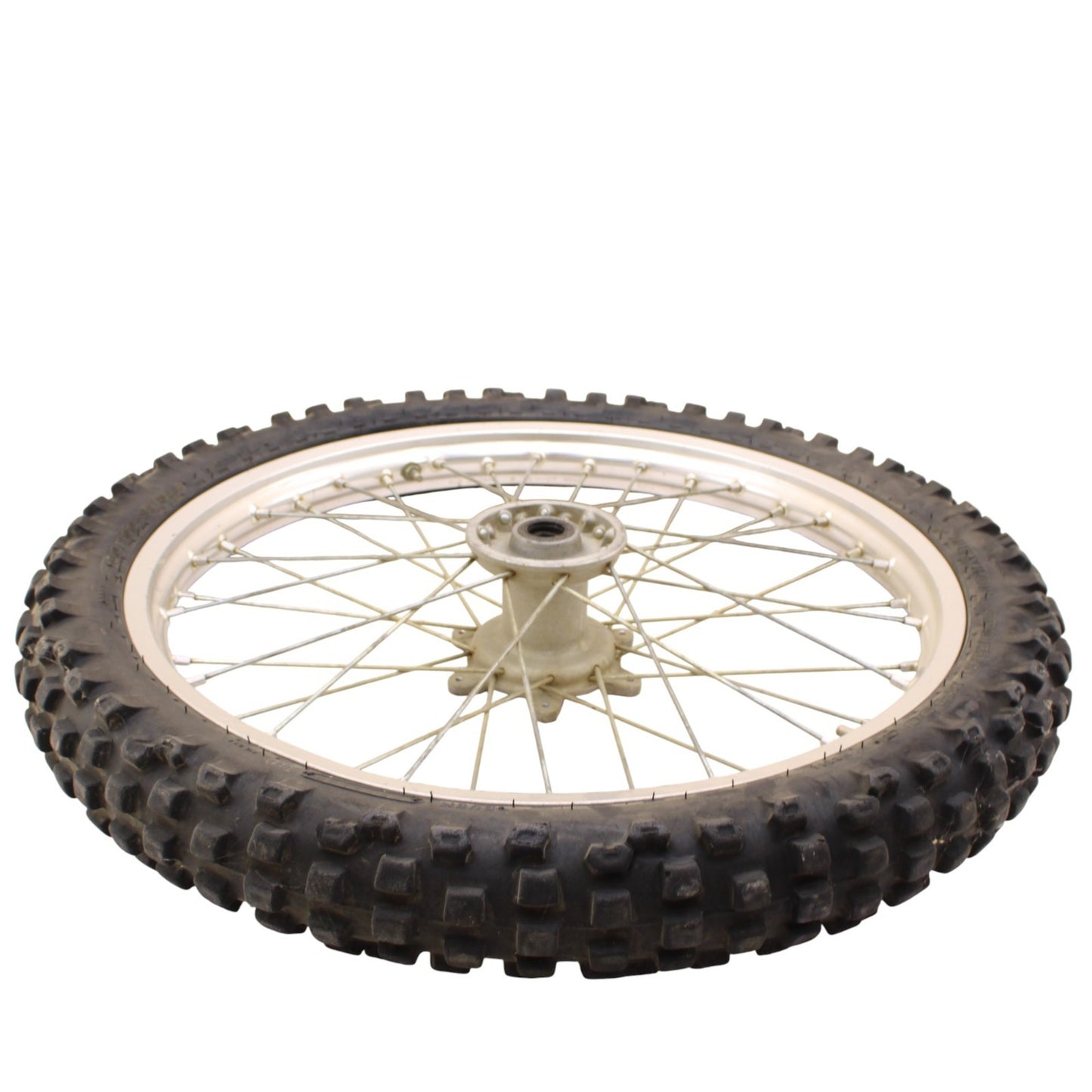 1989 - 2004 KAWASAKI KX125 KX250 KX500 FRONT WHEEL RIM SPOKE TIRE RUBBER SILVER