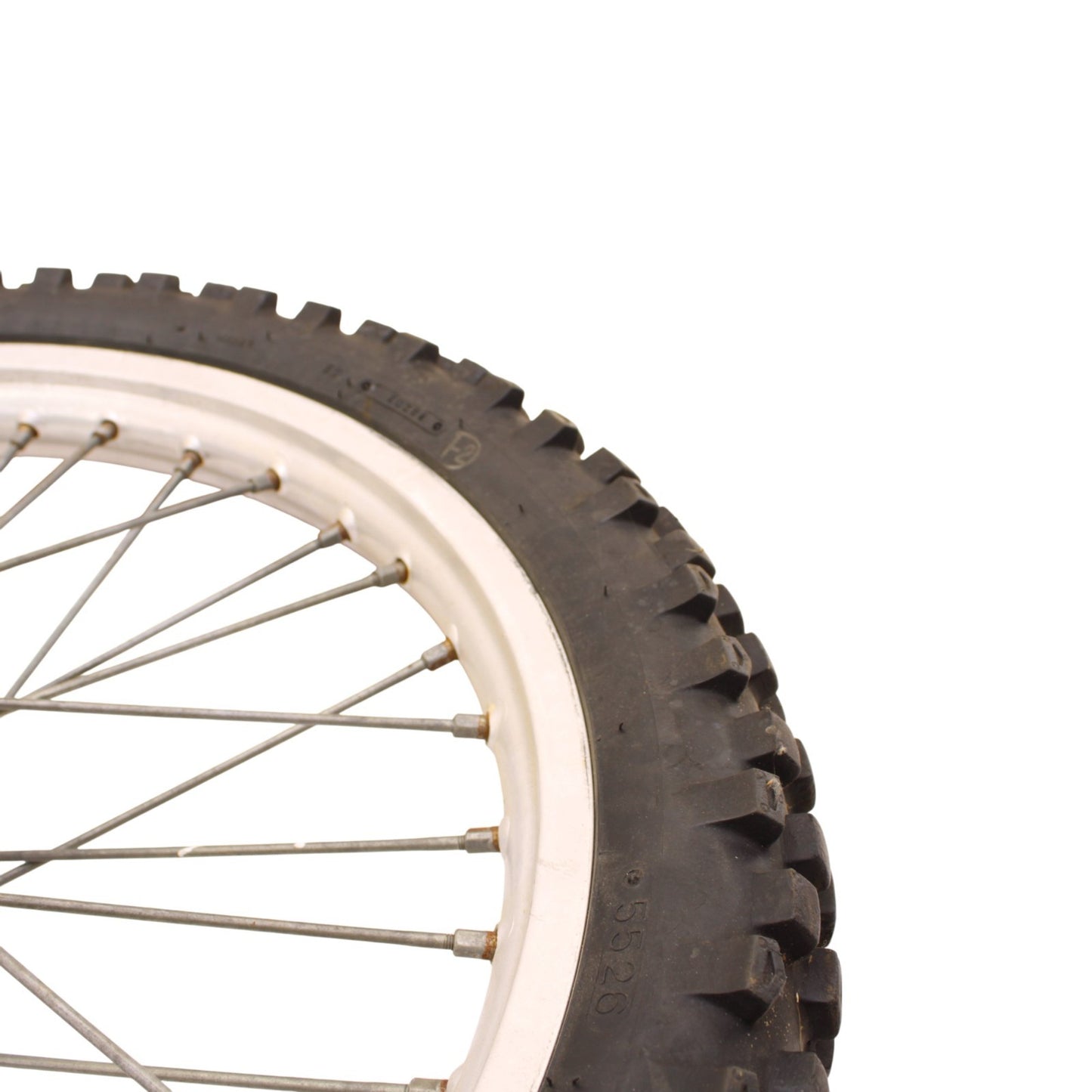 1996 - 1998 RM125 FRONT WHEEL RIM SPOKE TIRE RUBBER SILVER