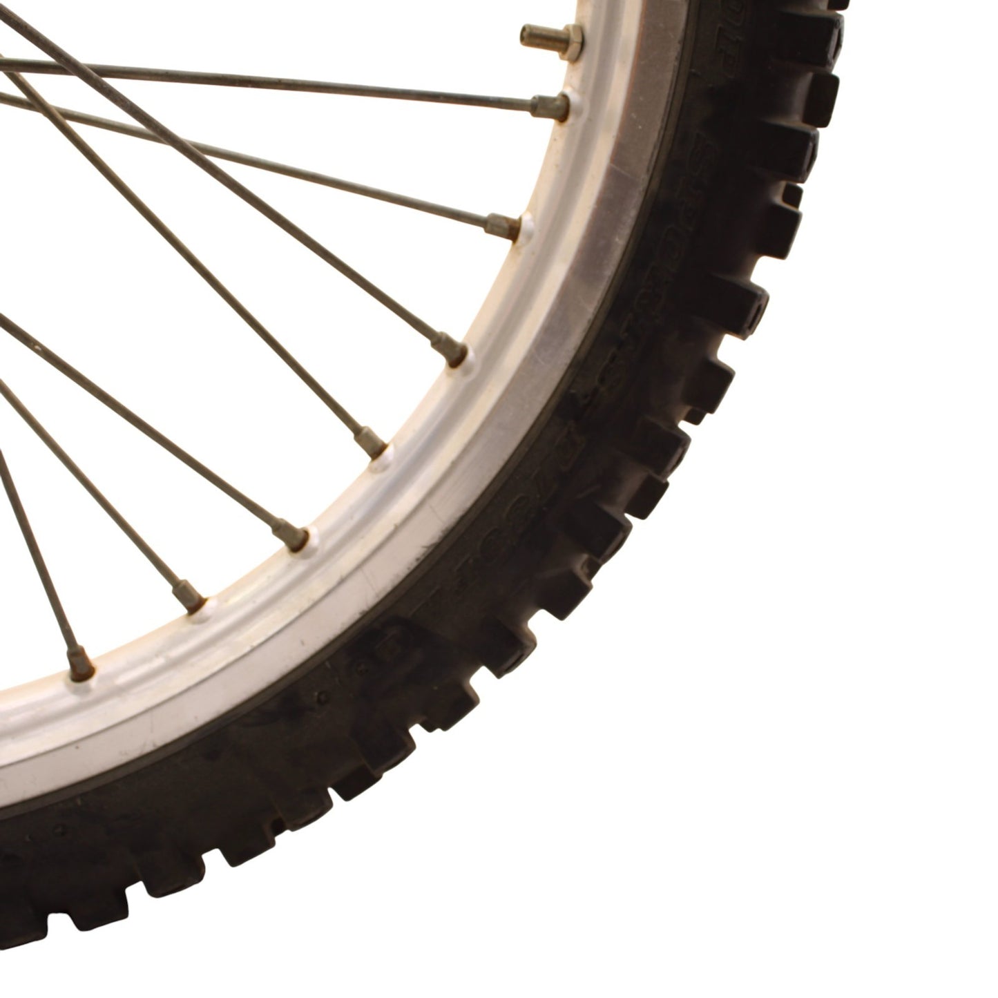 1996 - 1998 RM125 FRONT WHEEL RIM SPOKE TIRE RUBBER SILVER