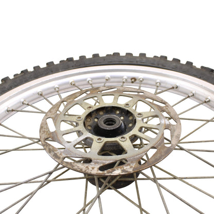 1991 - 1995 YAMAHA YZ125 YZ250 FRONT WHEEL RIM ROTOR SPOKE TIRE RUBBER SILVER