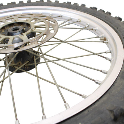 1991 - 1995 YAMAHA YZ125 YZ250 FRONT WHEEL RIM ROTOR SPOKE TIRE RUBBER SILVER