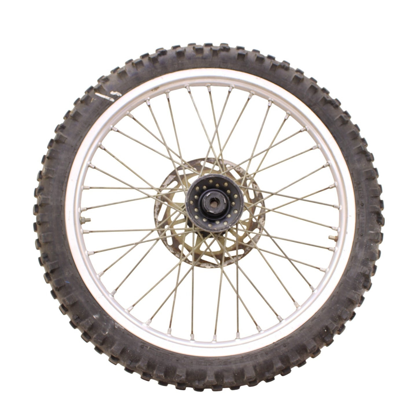 1991 - 1995 YAMAHA YZ125 YZ250 FRONT WHEEL RIM ROTOR SPOKE TIRE RUBBER SILVER