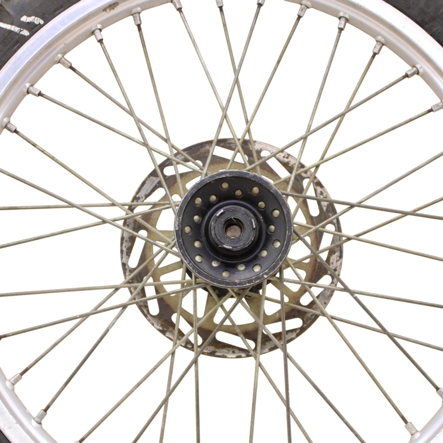 1991 - 1995 YAMAHA YZ125 YZ250 FRONT WHEEL RIM ROTOR SPOKE TIRE RUBBER SILVER