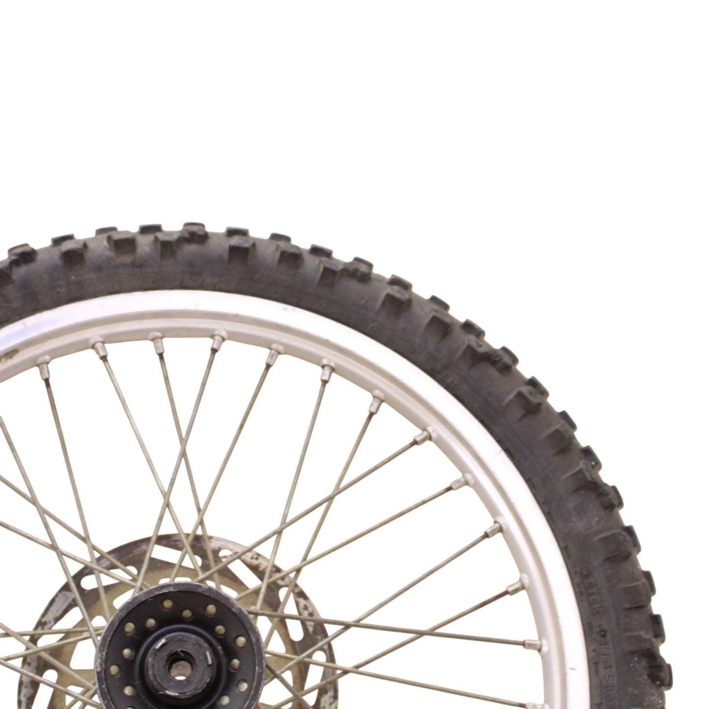 1991 - 1995 YAMAHA YZ125 YZ250 FRONT WHEEL RIM ROTOR SPOKE TIRE RUBBER SILVER