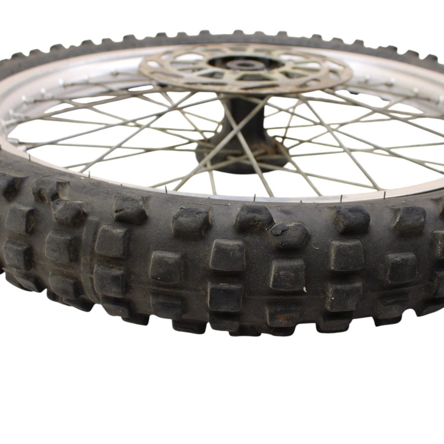 1991 - 1995 YAMAHA YZ125 YZ250 FRONT WHEEL RIM ROTOR SPOKE TIRE RUBBER SILVER