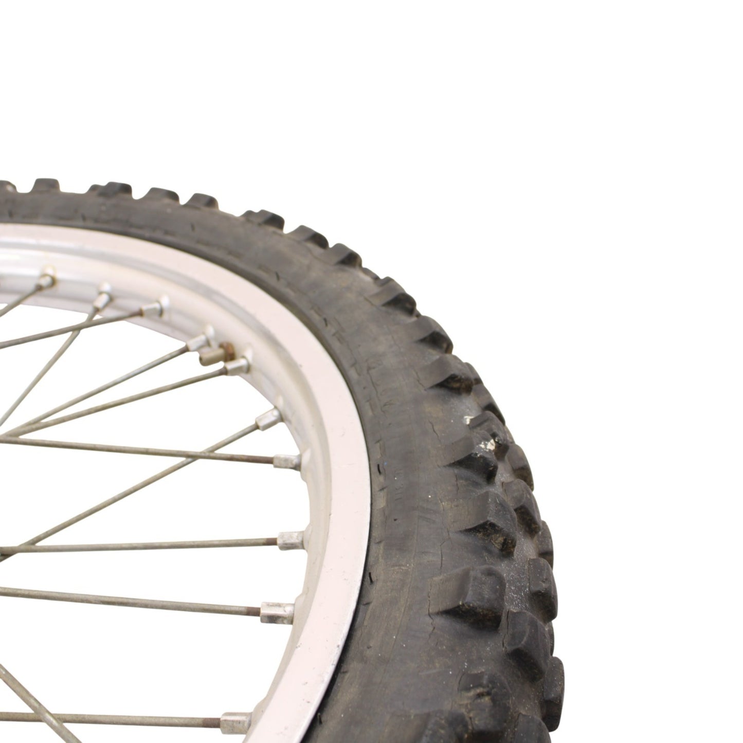 1991 - 1995 YAMAHA YZ125 YZ250 FRONT WHEEL RIM ROTOR SPOKE TIRE RUBBER SILVER