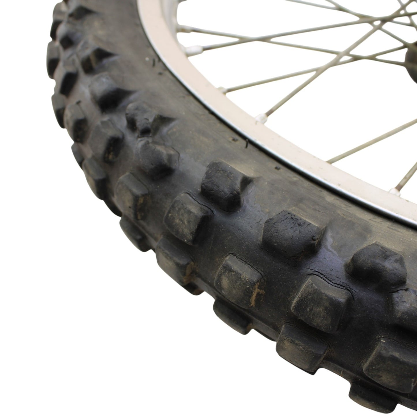 1991 - 1995 YAMAHA YZ125 YZ250 FRONT WHEEL RIM ROTOR SPOKE TIRE RUBBER SILVER