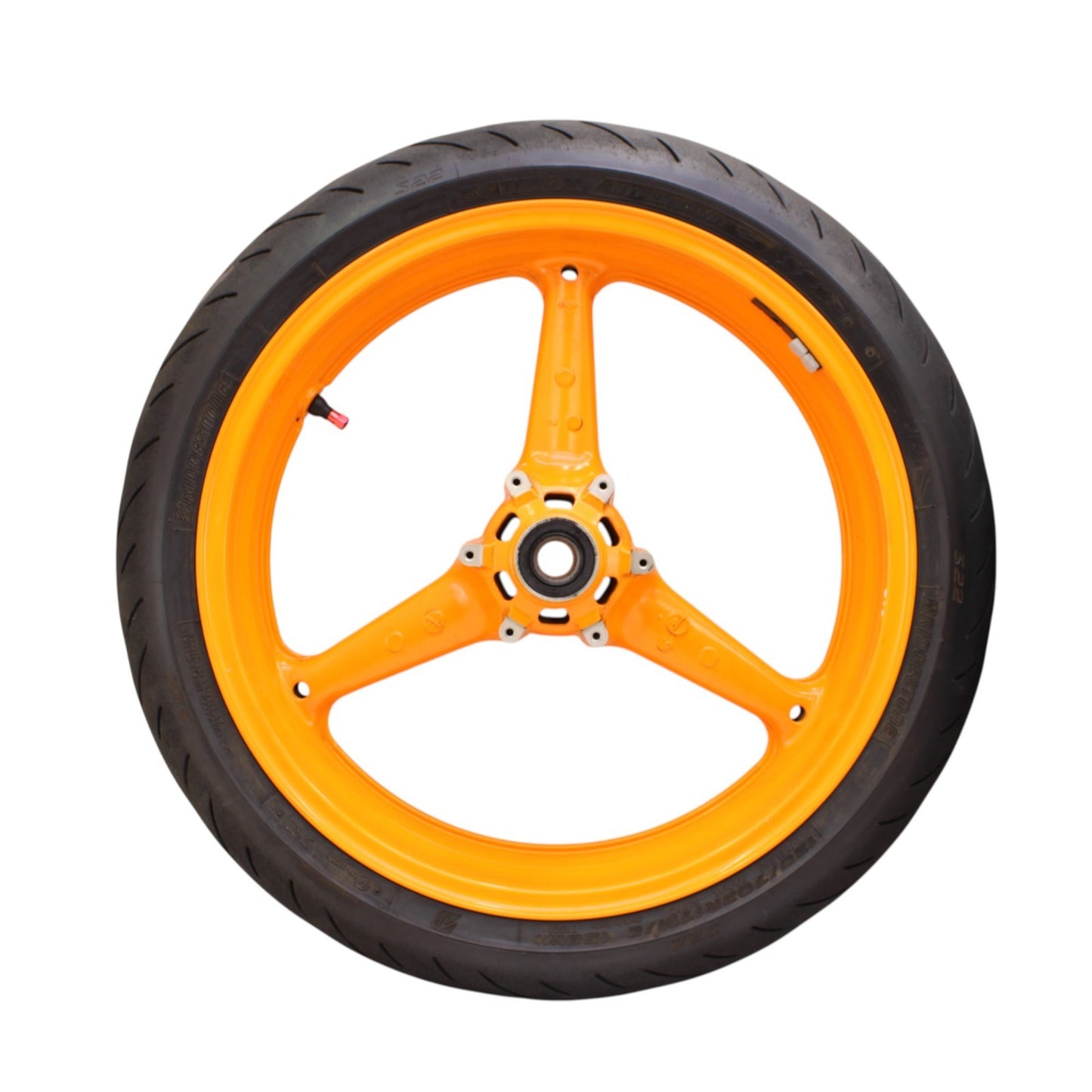 2008 - 2011 HONDA CBR1000RR FRONT WHEEL RIM REPSOL ORANGE TIRE STRAIGHT STOCK
