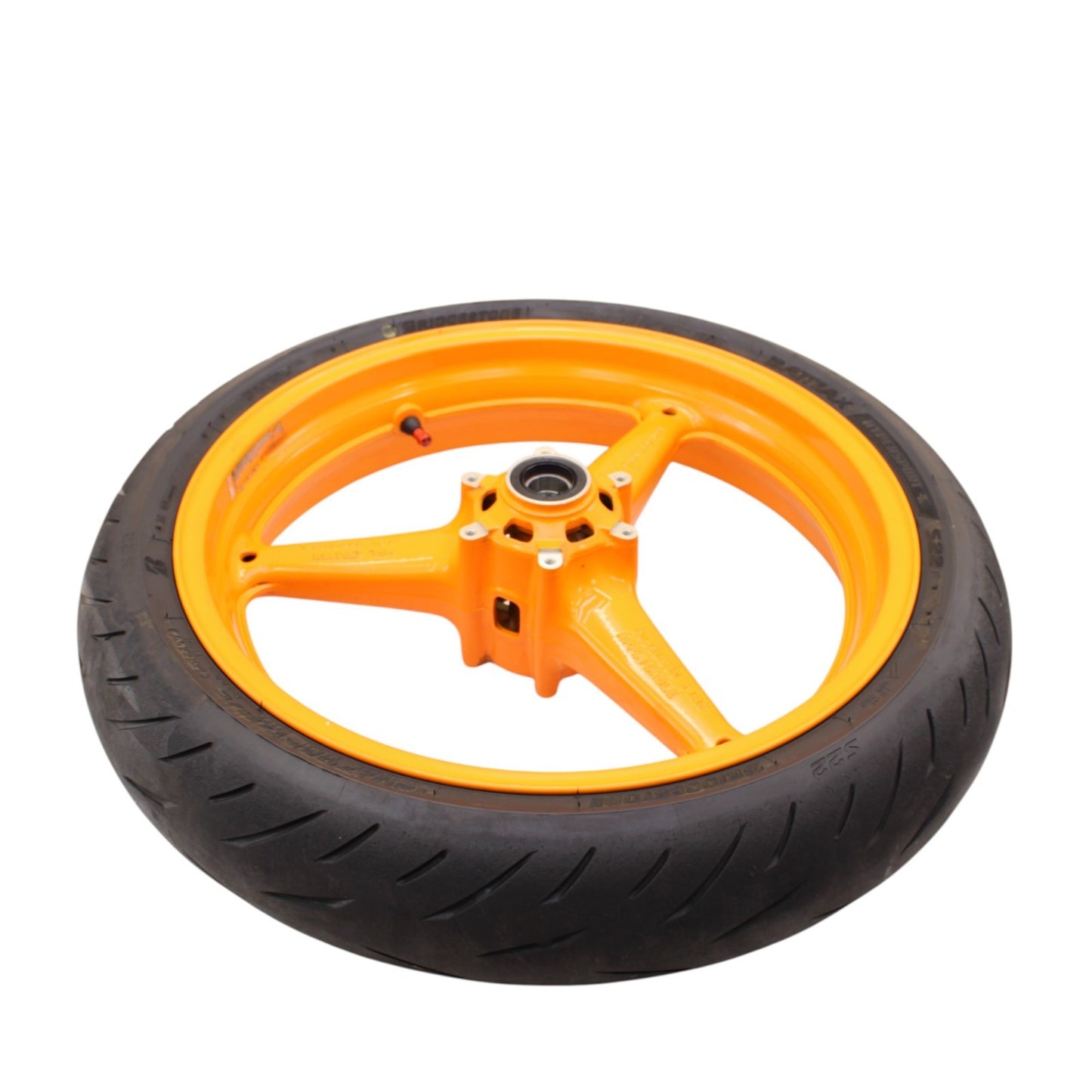 2008 - 2011 HONDA CBR1000RR FRONT WHEEL RIM REPSOL ORANGE TIRE STRAIGHT STOCK