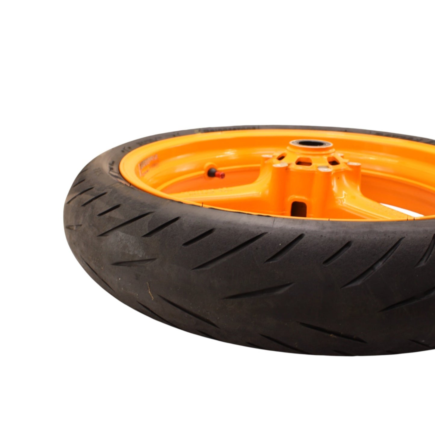 2008 - 2011 HONDA CBR1000RR FRONT WHEEL RIM REPSOL ORANGE TIRE STRAIGHT STOCK