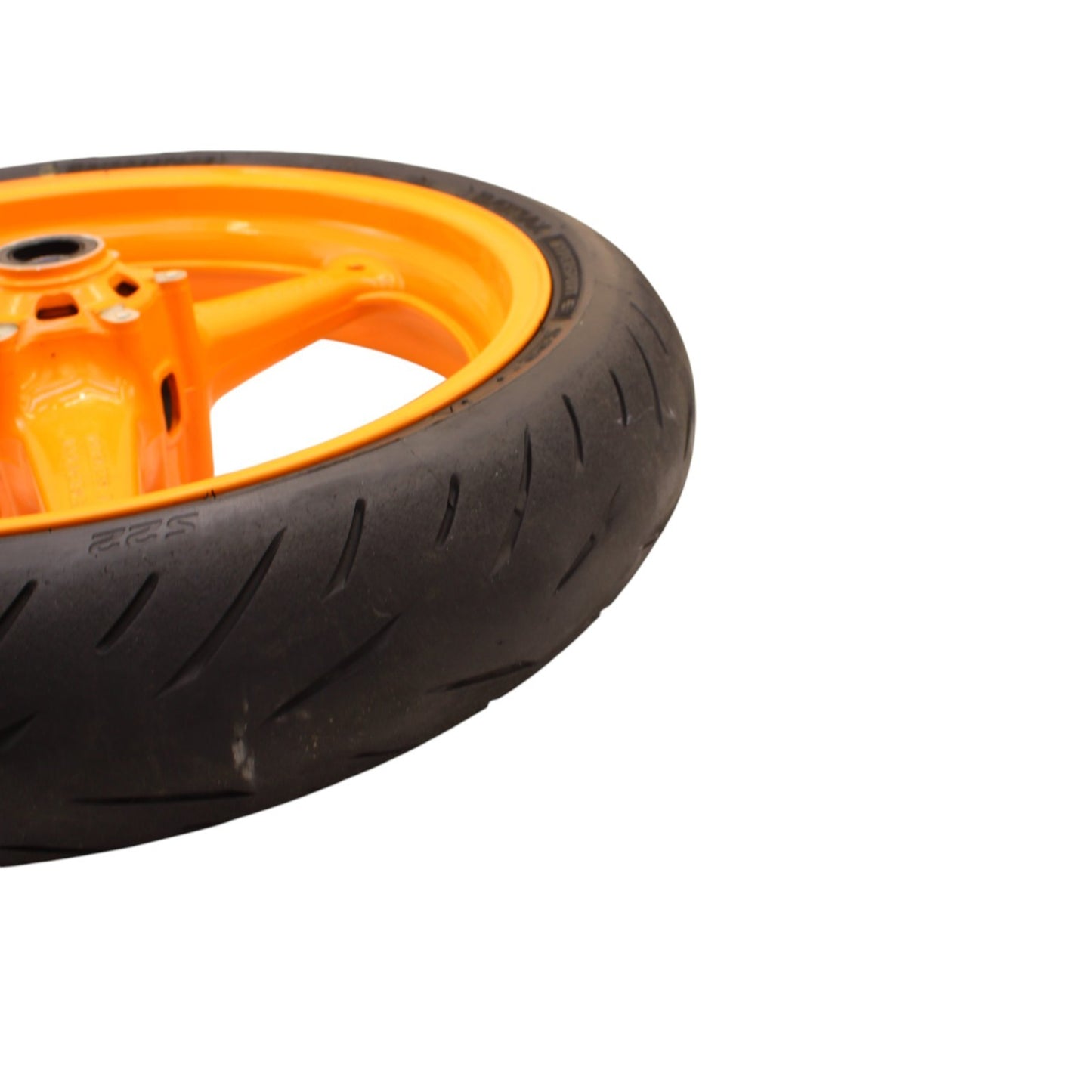 2008 - 2011 HONDA CBR1000RR FRONT WHEEL RIM REPSOL ORANGE TIRE STRAIGHT STOCK