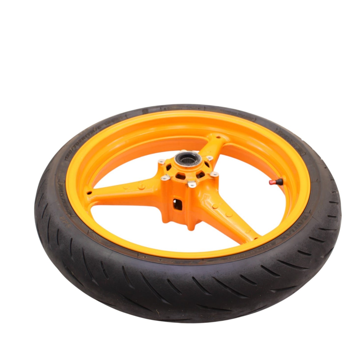 2008 - 2011 HONDA CBR1000RR FRONT WHEEL RIM REPSOL ORANGE TIRE STRAIGHT STOCK