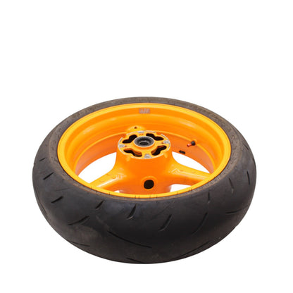 2008 - 2011 HONDA CBR1000RR REAR WHEEL BACK RIM TIRE REPSOL ORANGE STRAIGHT OEM
