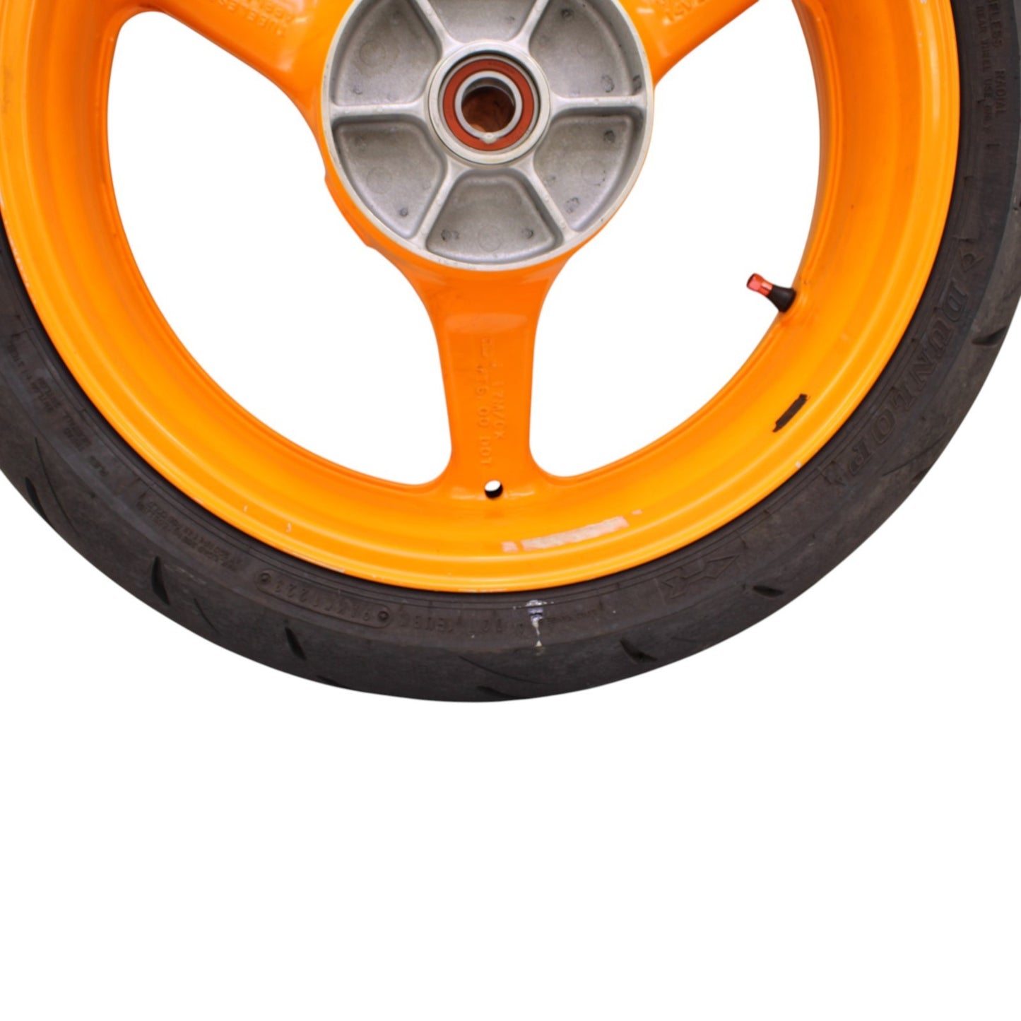 2008 - 2011 HONDA CBR1000RR REAR WHEEL BACK RIM TIRE REPSOL ORANGE STRAIGHT OEM