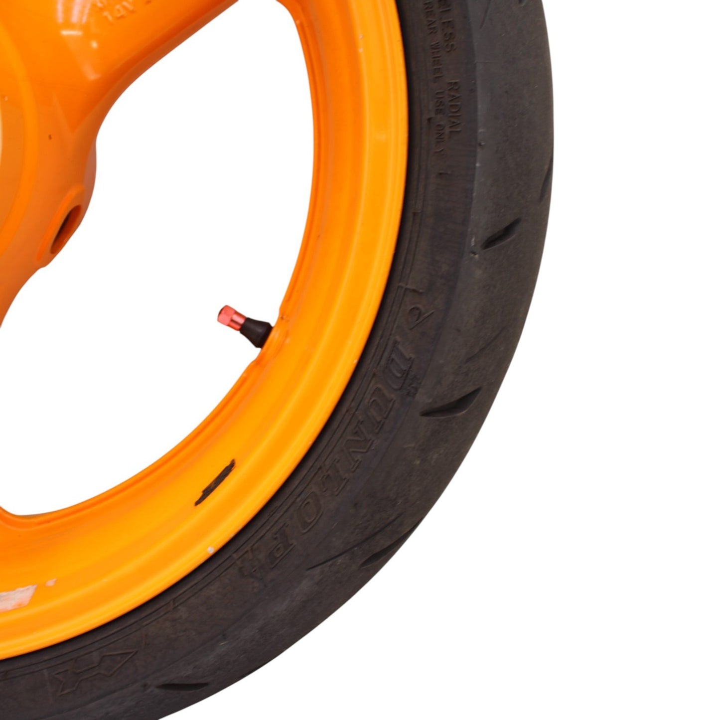 2008 - 2011 HONDA CBR1000RR REAR WHEEL BACK RIM TIRE REPSOL ORANGE STRAIGHT OEM