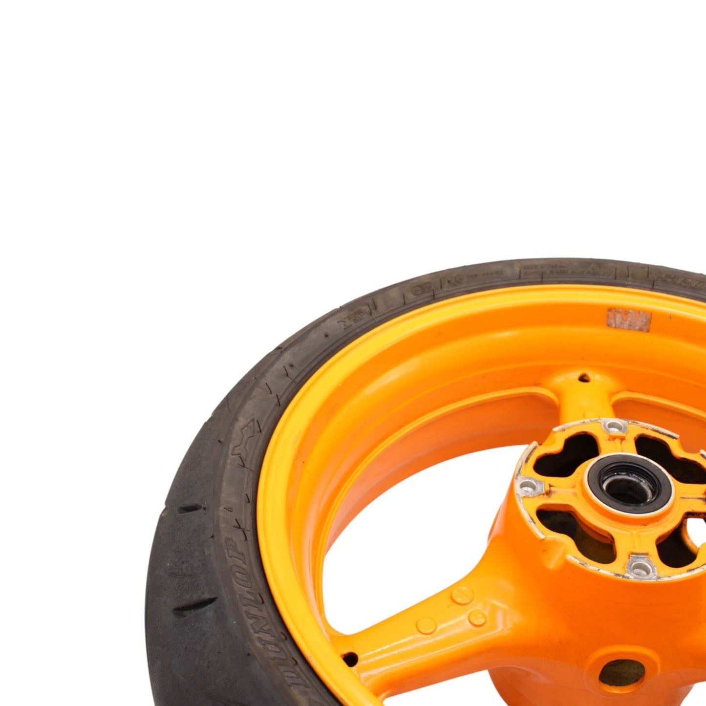 2008 - 2011 HONDA CBR1000RR REAR WHEEL BACK RIM TIRE REPSOL ORANGE STRAIGHT OEM