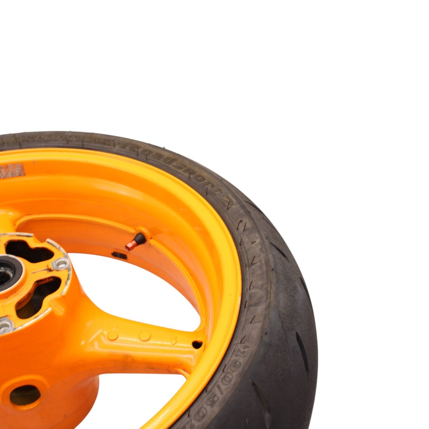 2008 - 2011 HONDA CBR1000RR REAR WHEEL BACK RIM TIRE REPSOL ORANGE STRAIGHT OEM