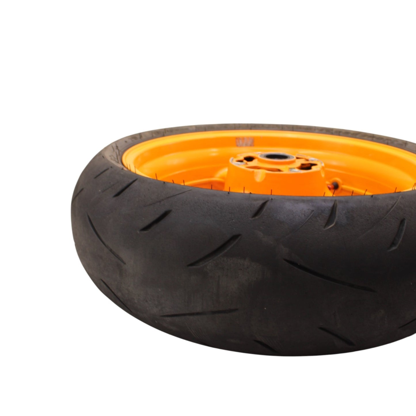 2008 - 2011 HONDA CBR1000RR REAR WHEEL BACK RIM TIRE REPSOL ORANGE STRAIGHT OEM