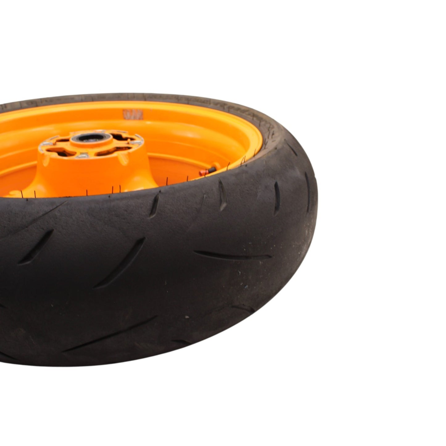 2008 - 2011 HONDA CBR1000RR REAR WHEEL BACK RIM TIRE REPSOL ORANGE STRAIGHT OEM