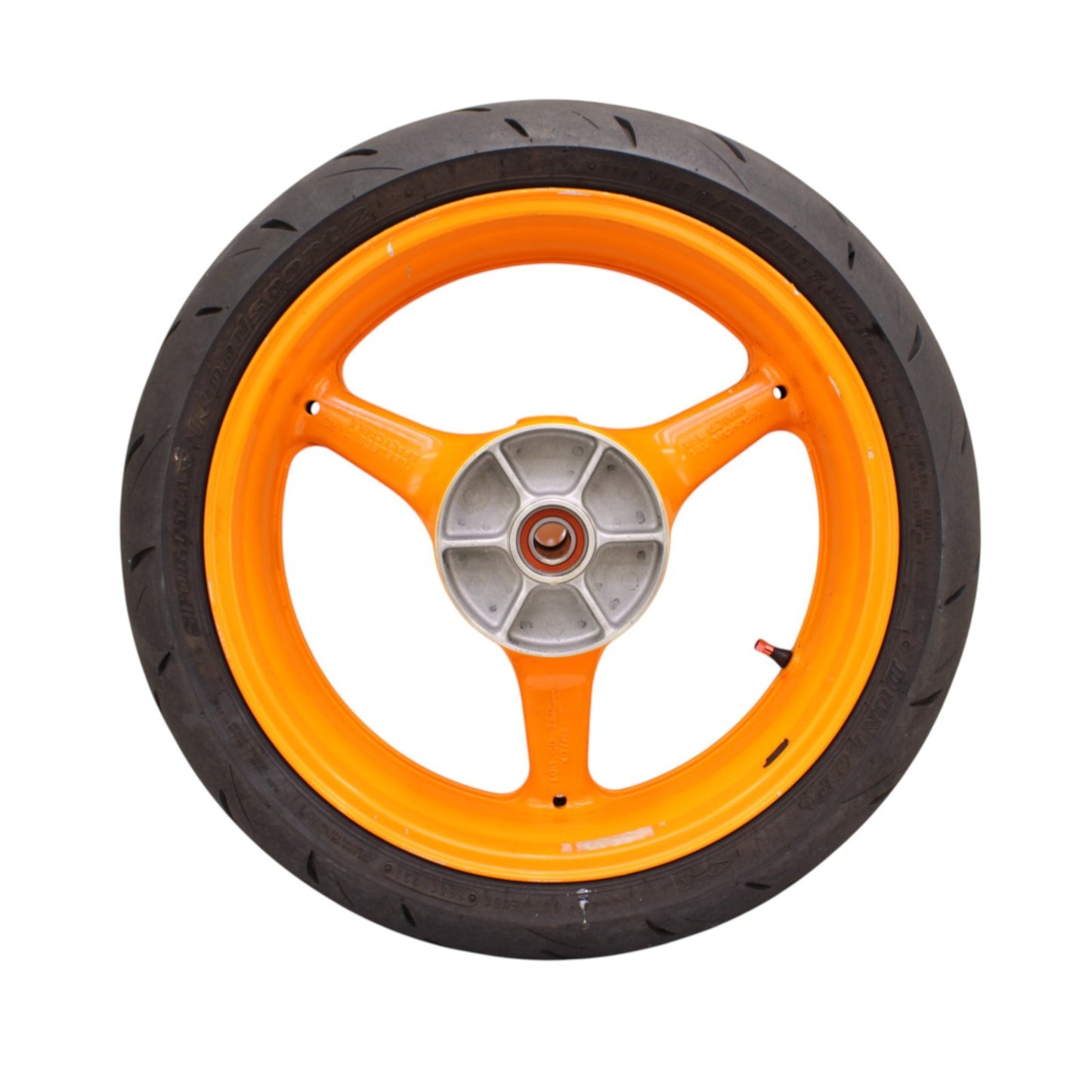 2008 - 2011 HONDA CBR1000RR REAR WHEEL BACK RIM TIRE REPSOL ORANGE STRAIGHT OEM