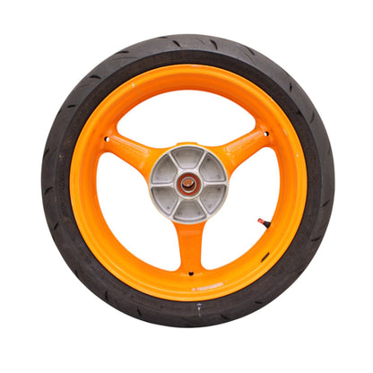 2008 - 2011 HONDA CBR1000RR REAR WHEEL BACK RIM TIRE REPSOL ORANGE STRAIGHT OEM