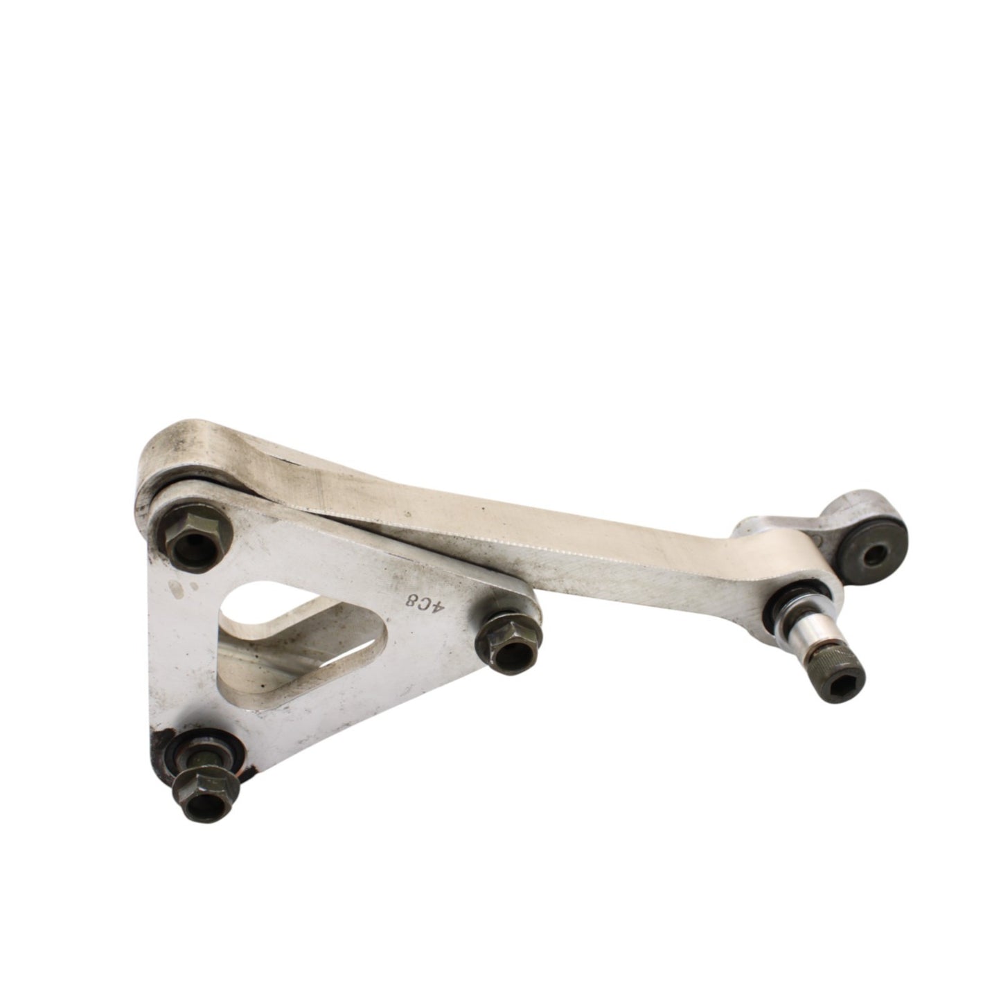 2004 - 2008 YAMAHA YZF R1 DOGBONE REAR SHOCK LINKAGE LINK SILVER STRAIGHT OEM