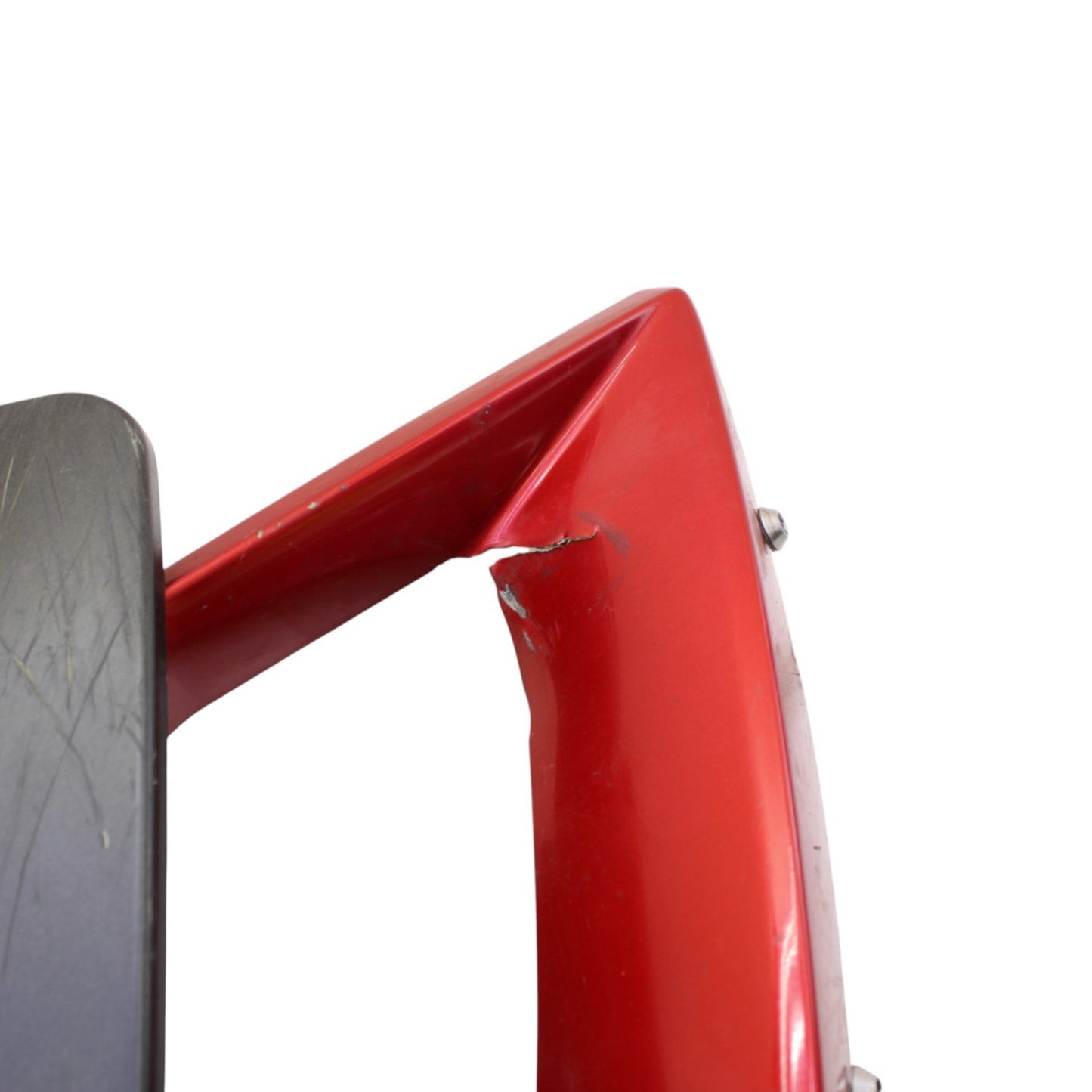 2004 - 2008 YAMAHA YZF R1 RIGHT SIDE FAIRING MID COWL PLASTIC RED *CRACKED*