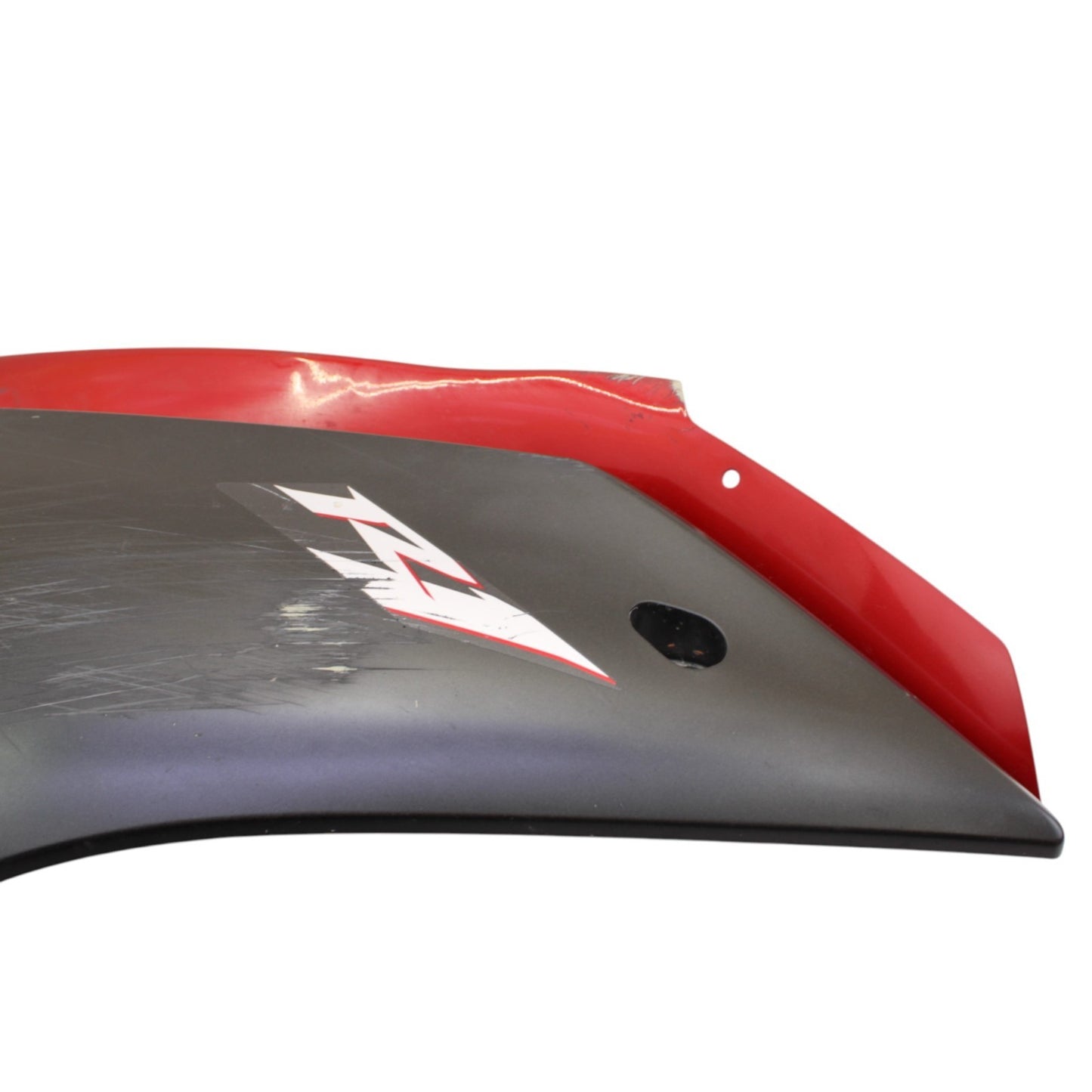 2004 - 2008 YAMAHA YZF R1 RIGHT SIDE FAIRING MID COWL PLASTIC RED *CRACKED*