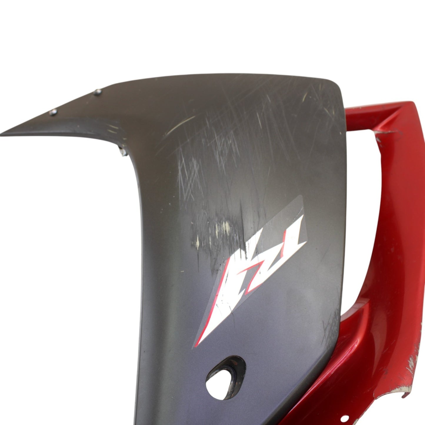 2004 - 2008 YAMAHA YZF R1 RIGHT SIDE FAIRING MID COWL PLASTIC RED *CRACKED*