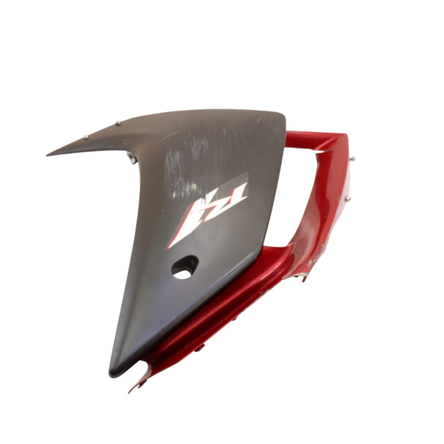 2004 - 2008 YAMAHA YZF R1 RIGHT SIDE FAIRING MID COWL PLASTIC RED *CRACKED*