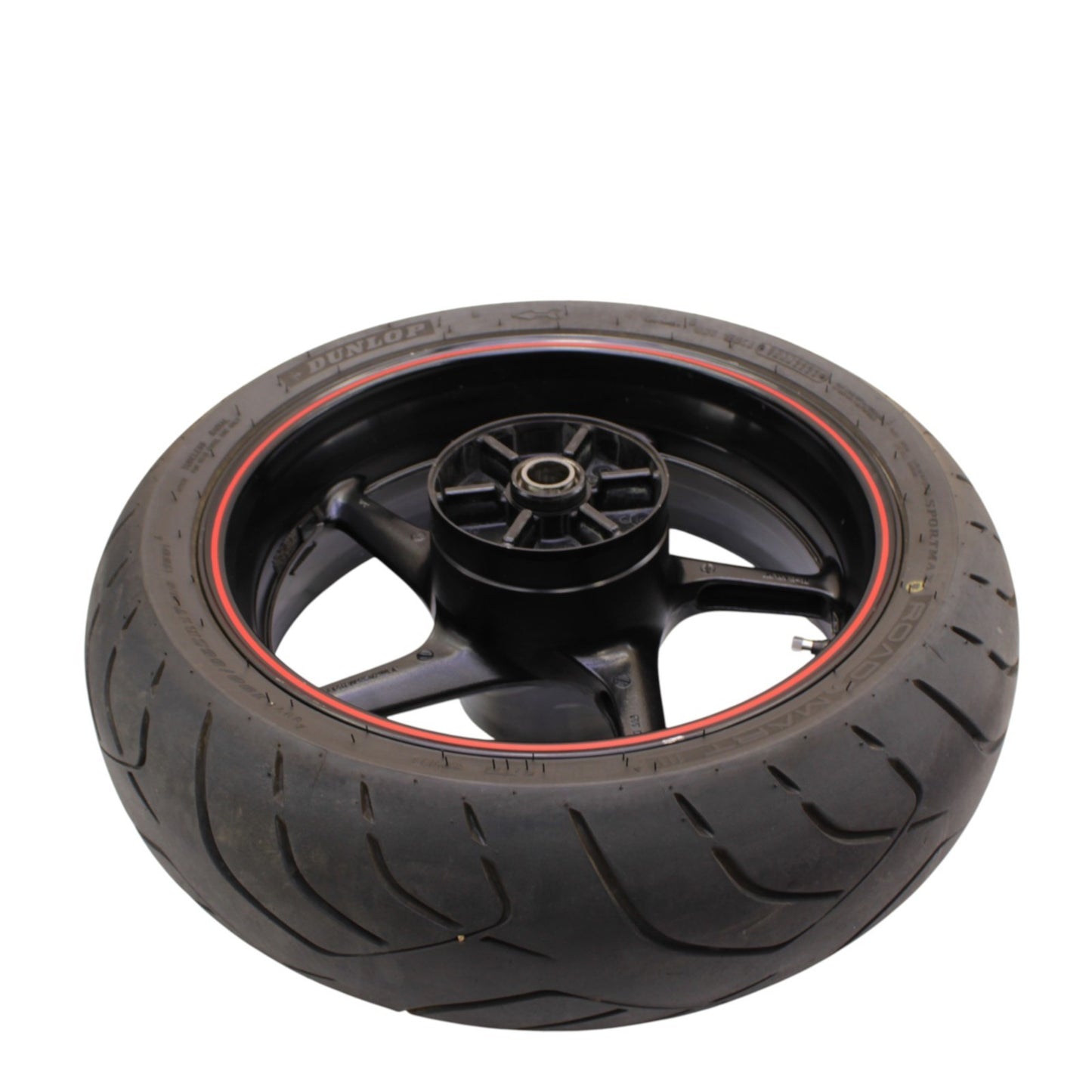 2007 - 2008 YAMAHA YZF R1 REAR WHEEL BACK RIM TIRE RUBBER BLACK RED OEM STOCK