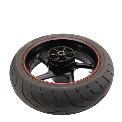 2007 - 2008 YAMAHA YZF R1 REAR WHEEL BACK RIM TIRE RUBBER BLACK RED OEM STOCK