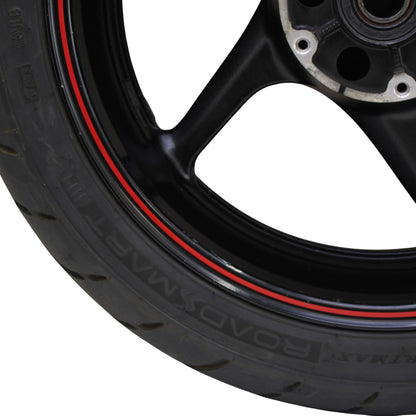 2007 - 2008 YAMAHA YZF R1 REAR WHEEL BACK RIM TIRE RUBBER BLACK RED OEM STOCK