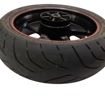 2007 - 2008 YAMAHA YZF R1 REAR WHEEL BACK RIM TIRE RUBBER BLACK RED OEM STOCK