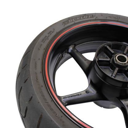 2007 - 2008 YAMAHA YZF R1 REAR WHEEL BACK RIM TIRE RUBBER BLACK RED OEM STOCK