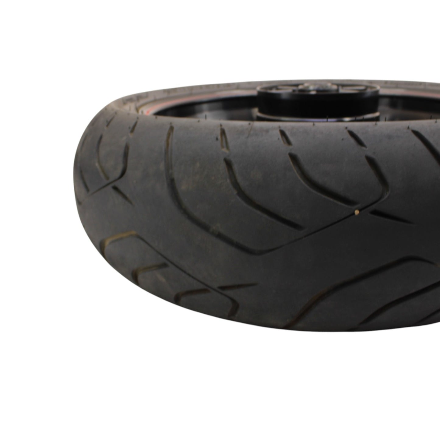 2007 - 2008 YAMAHA YZF R1 REAR WHEEL BACK RIM TIRE RUBBER BLACK RED OEM STOCK