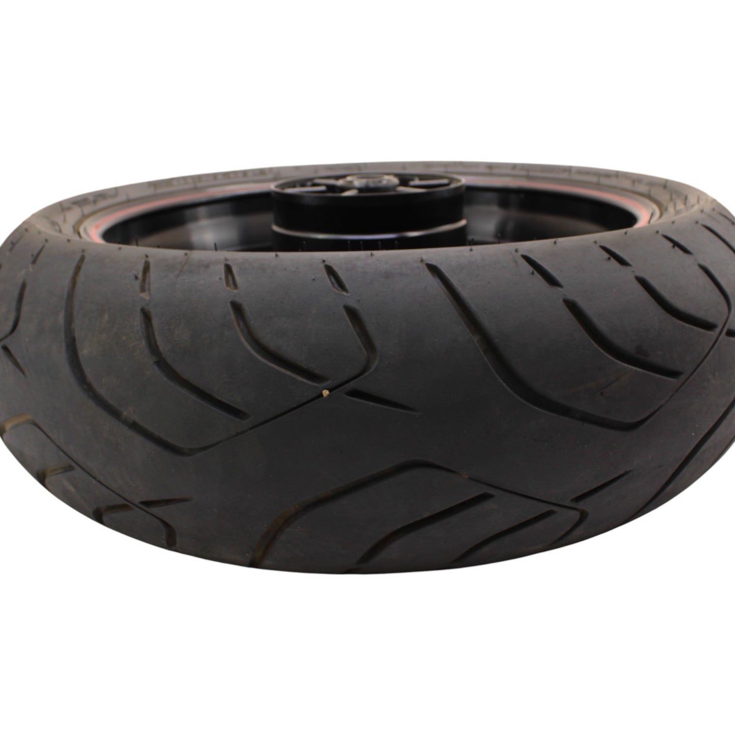 2007 - 2008 YAMAHA YZF R1 REAR WHEEL BACK RIM TIRE RUBBER BLACK RED OEM STOCK